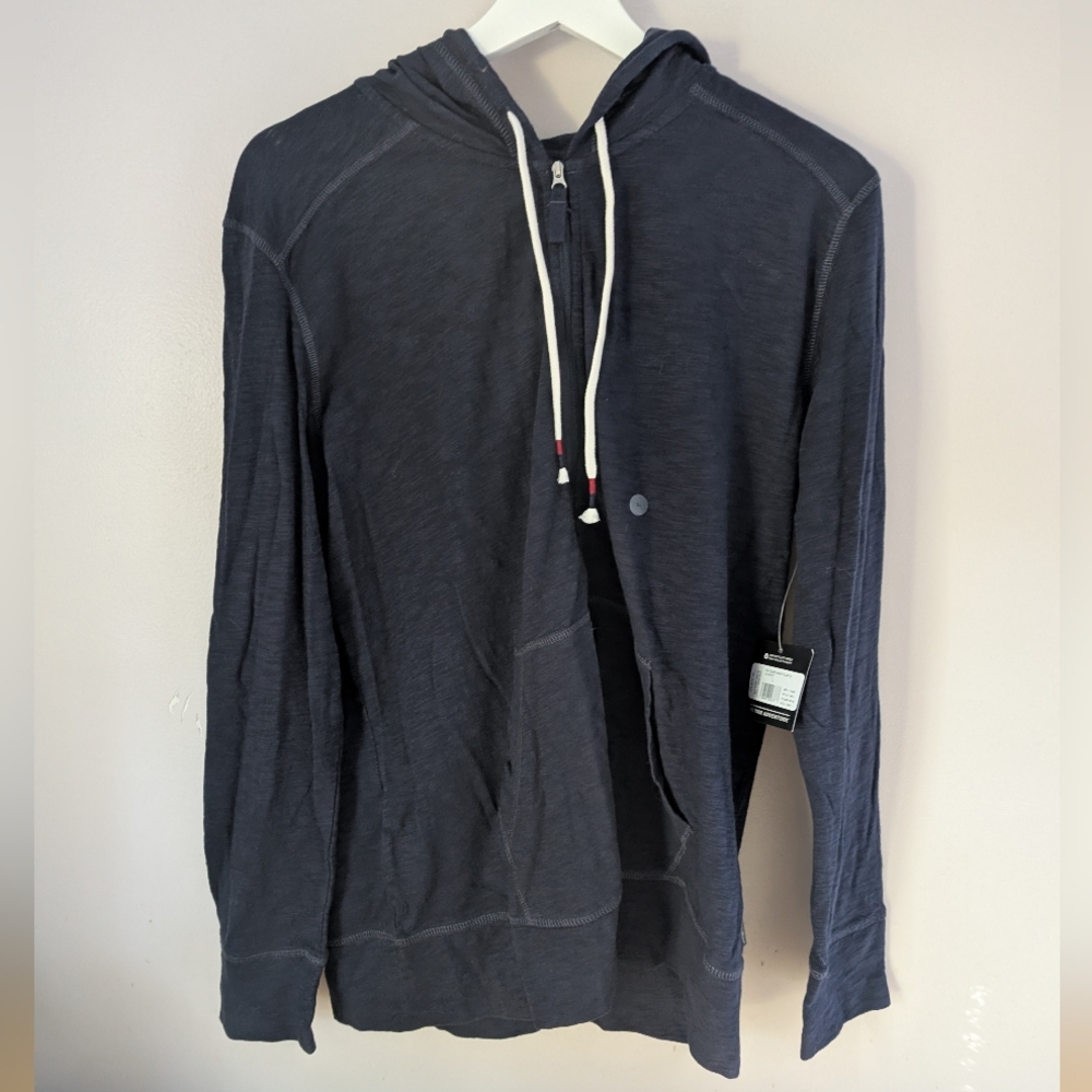 Eddie Bauer Women's Legend Wash Slub Full Zip Hoodie - NWT  Atlantic Navy Blue L - Picture 3 of 13